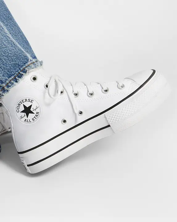 Star Branco Plataforma Converse Plataforma 35 Chuck Taylor All
