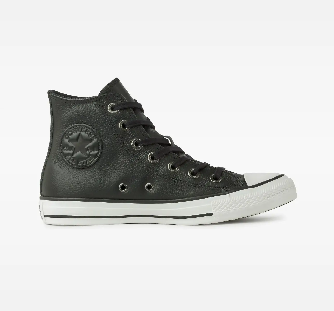 Masculino Cano All Star De Couro Preto Cano Alto Comprar Tênis